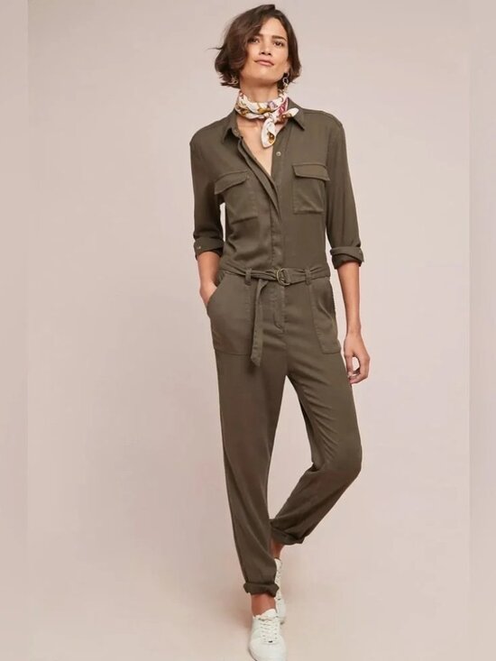 Michael Stars Pants - Michael Stars Utility Brown Jumpsuit Sz - Small